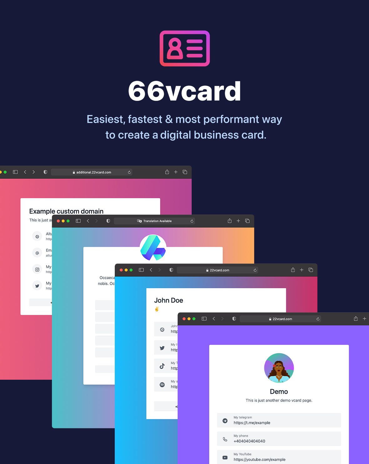 66vcard - Digital Business Card Builder (SAAS) - 4