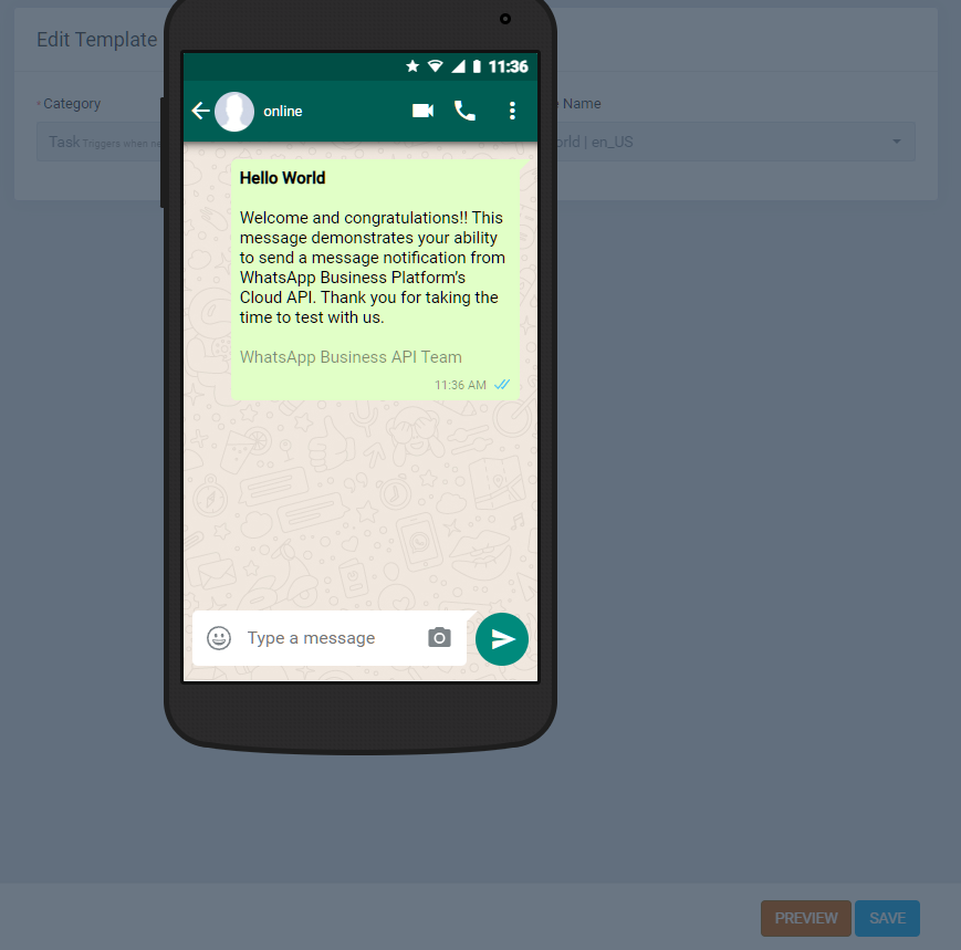 WhatsApp module templates for Perfex CRM