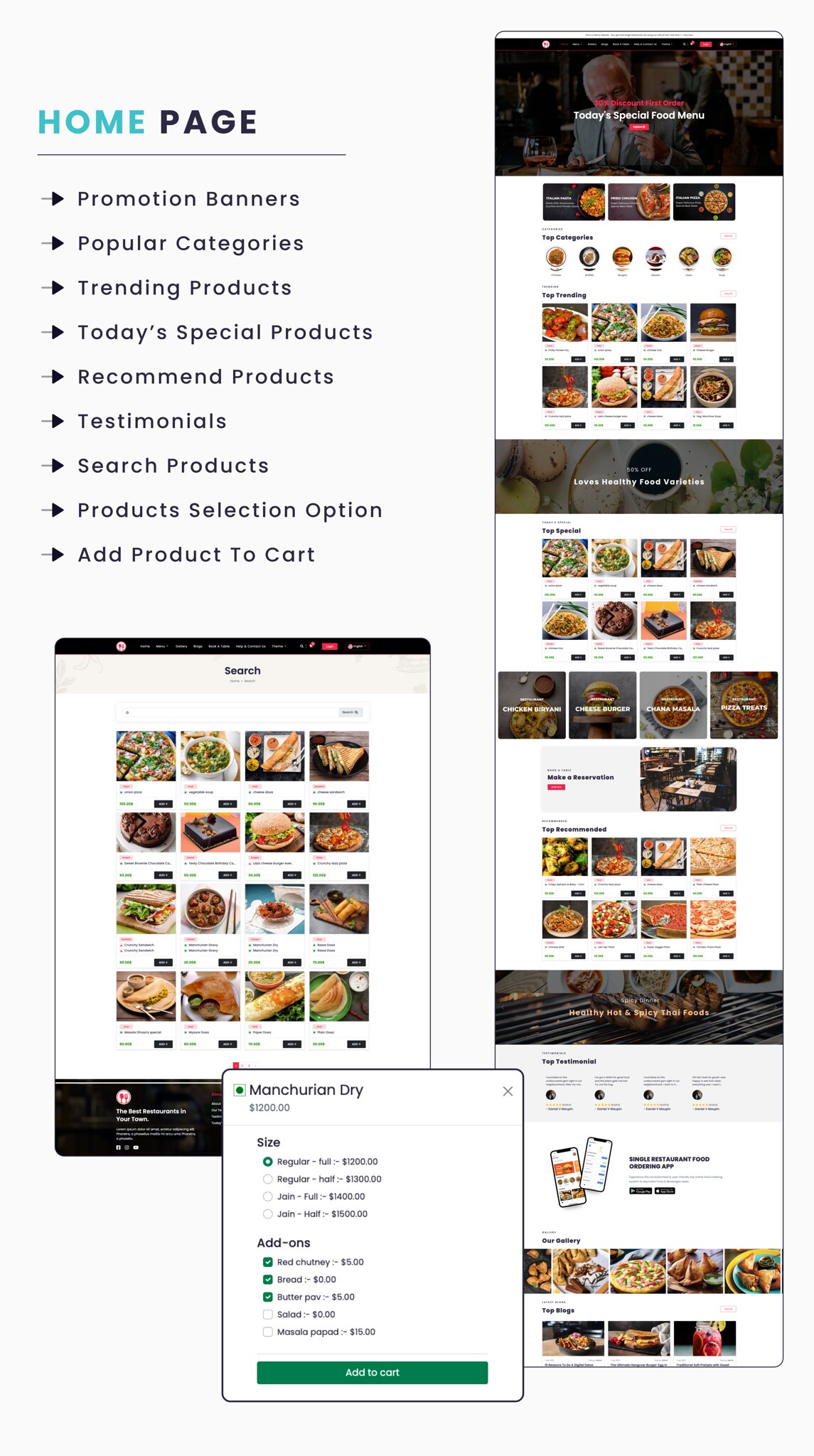 Single Restaurant - Laravel Website & Admin Panel - 5