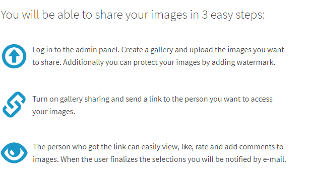Photo Selector - PHP app for convenient selection of images. Liking, commenting, rating system. - 1