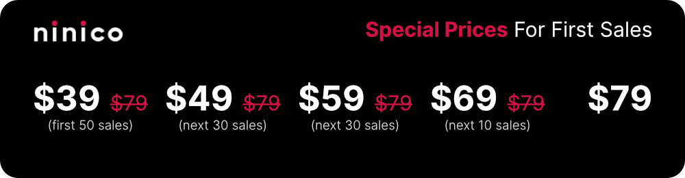 Special Prices for First Sales